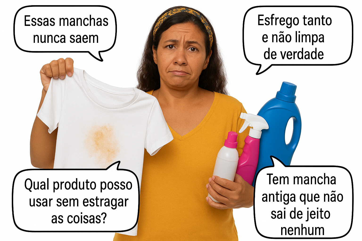 Antes e depois de limpeza