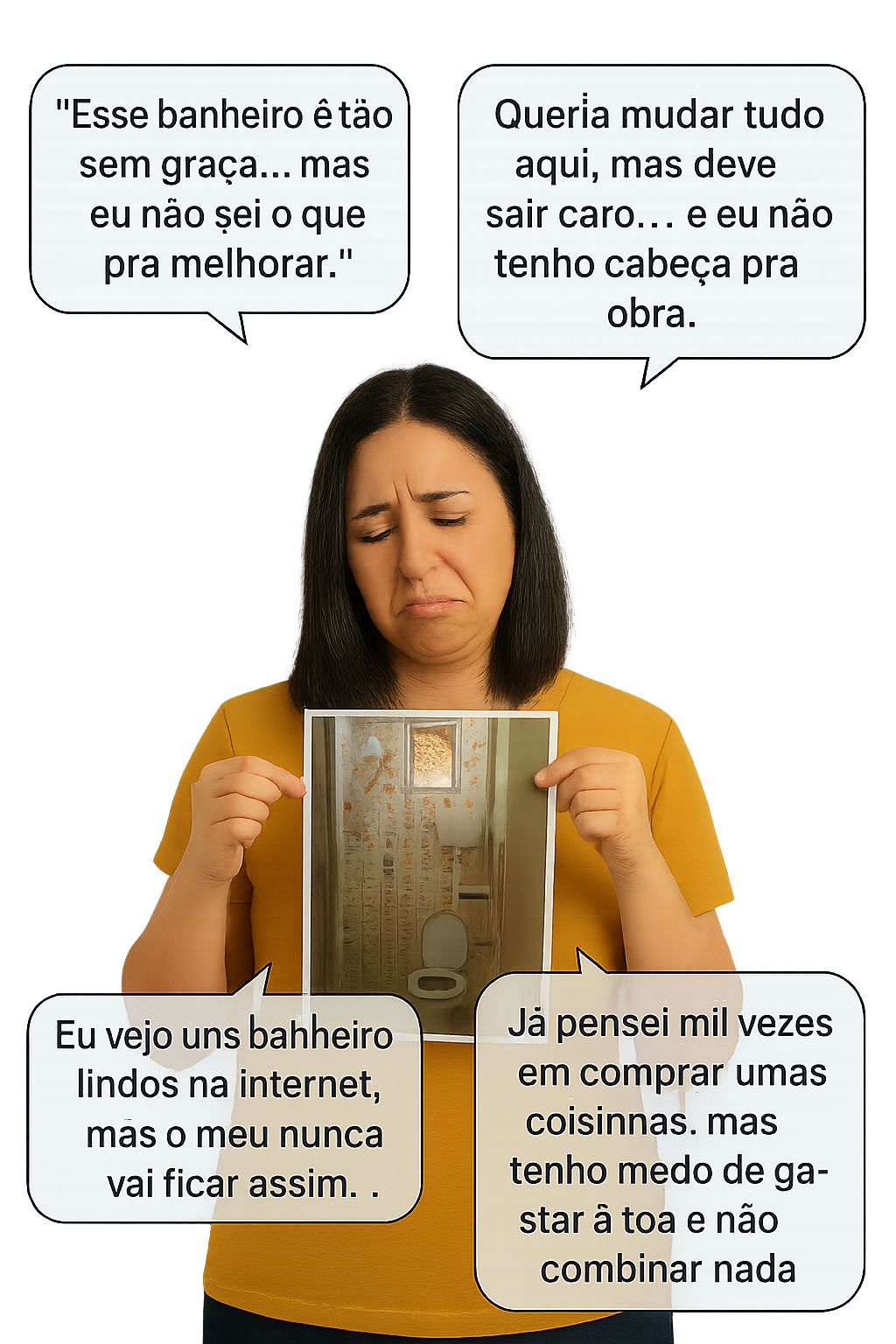 Pessoa confusa com banheiro