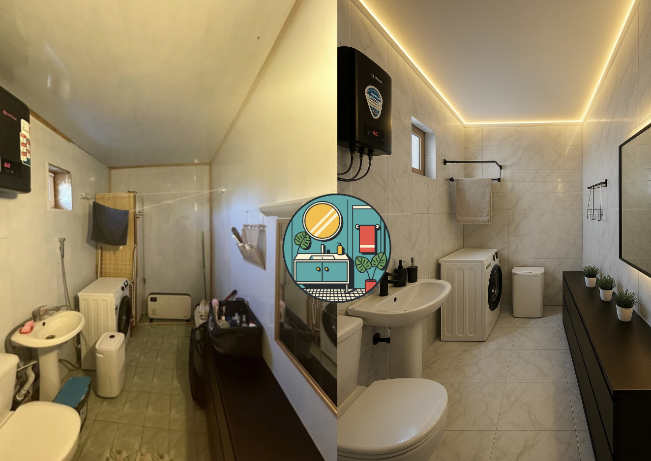 Banheiro transformado pelo Home Artist