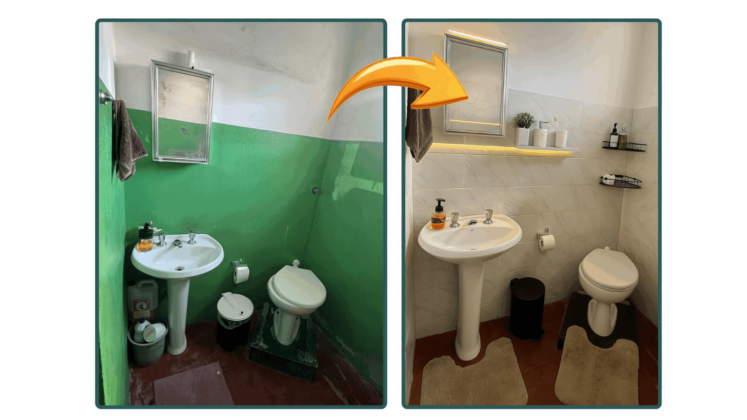 Banheiro transformado pelo Home Artist